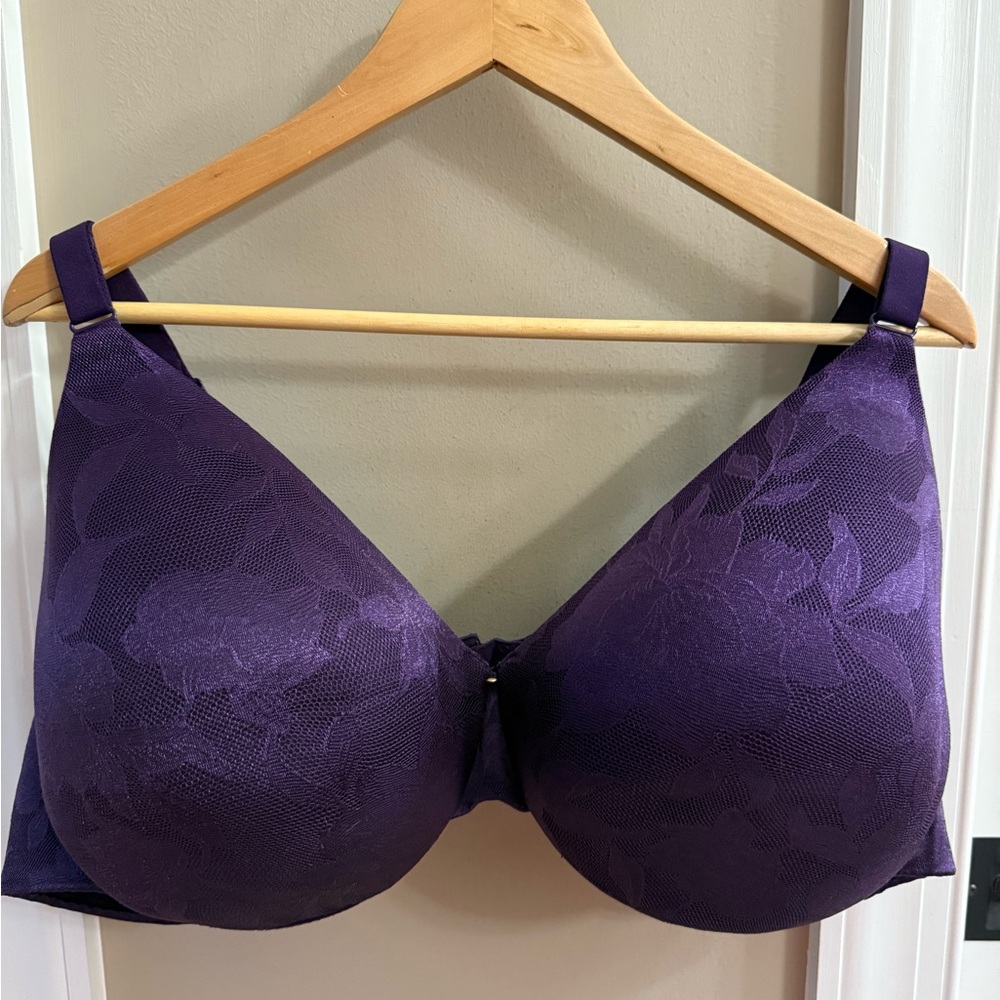 Cacique Invisible Lace Backsmoother Lightly Lined Full Coverage Plus Size Bra